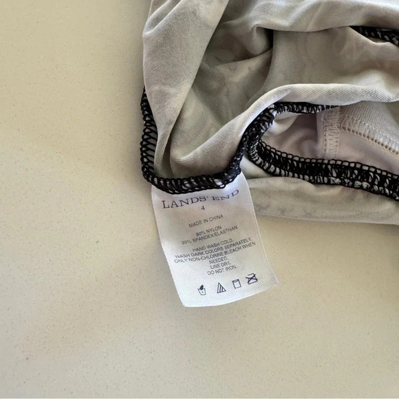 Land’s End || Halter Paisley Tankini Top Swimsuit Padded Bra Size 4 - Picture 5 of 5